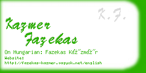 kazmer fazekas business card